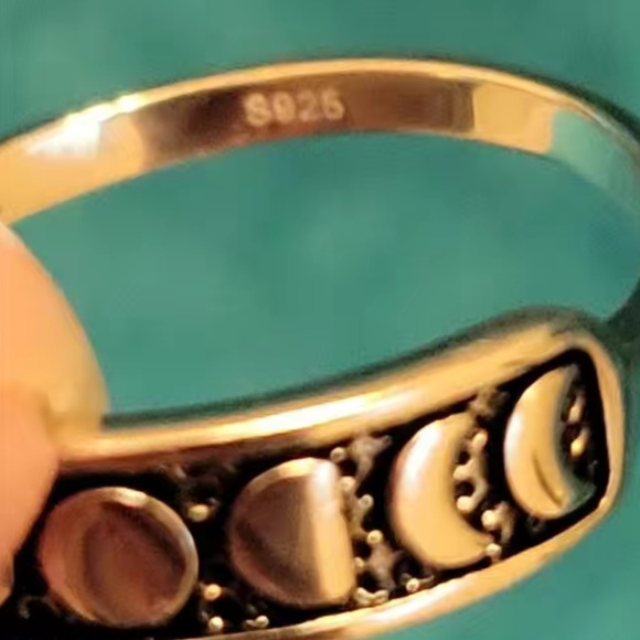 NIB✨ Sterling Silver 925 Moon Phases Boho Ring size 8 - Picture 2 of 15